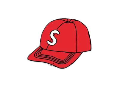 Supreme Fine Wale Corduroy S Logo 6-Panel "Red"