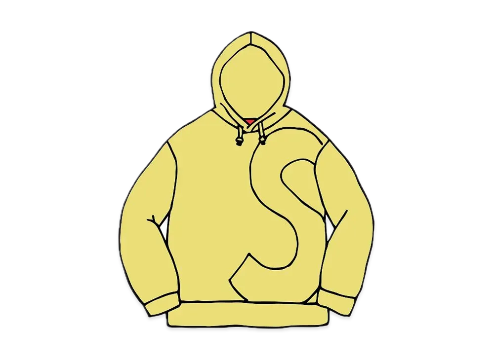 Supreme Laser Cut S Logo Hooded Sweatshirt "Yellow"