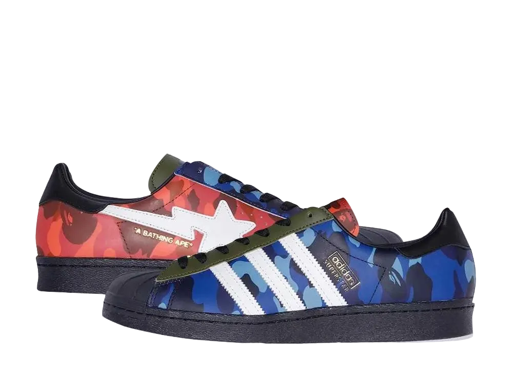 A BATHING APE × adidas Superstar 80s "Multi"