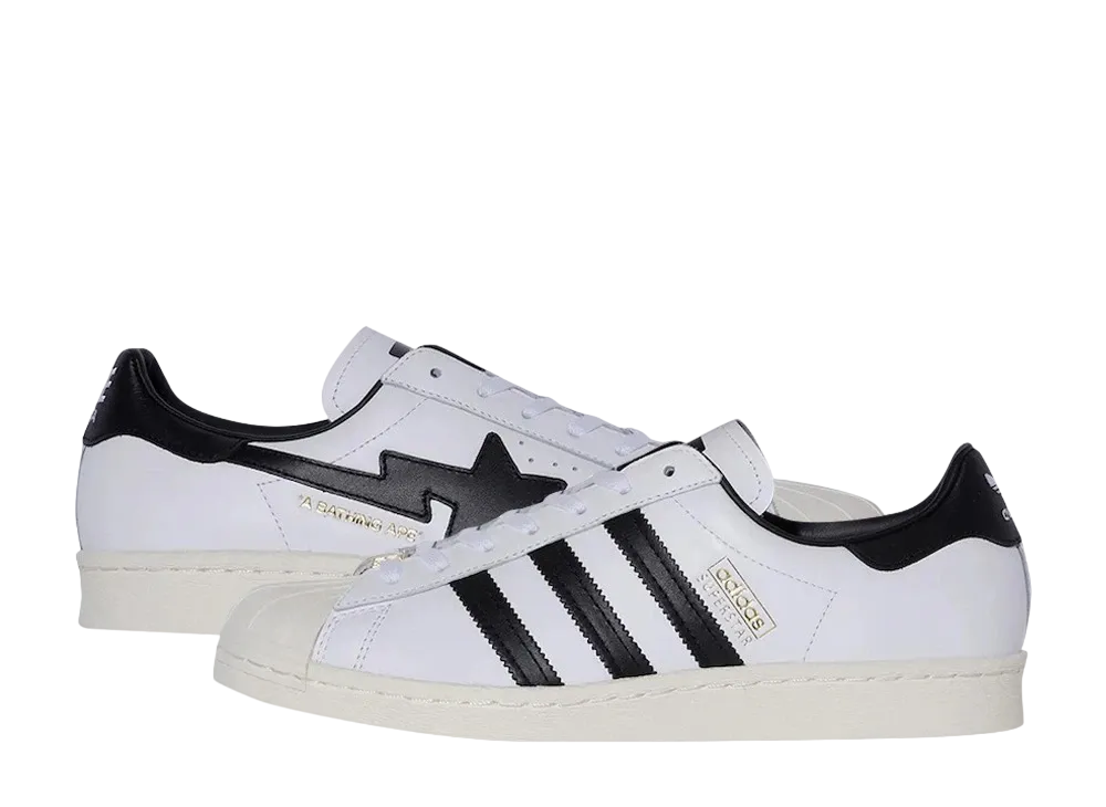A BATHING APE × adidas Superstar 80s "White/Black"