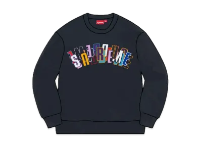 Supreme Stacked Crewneck "Navy"