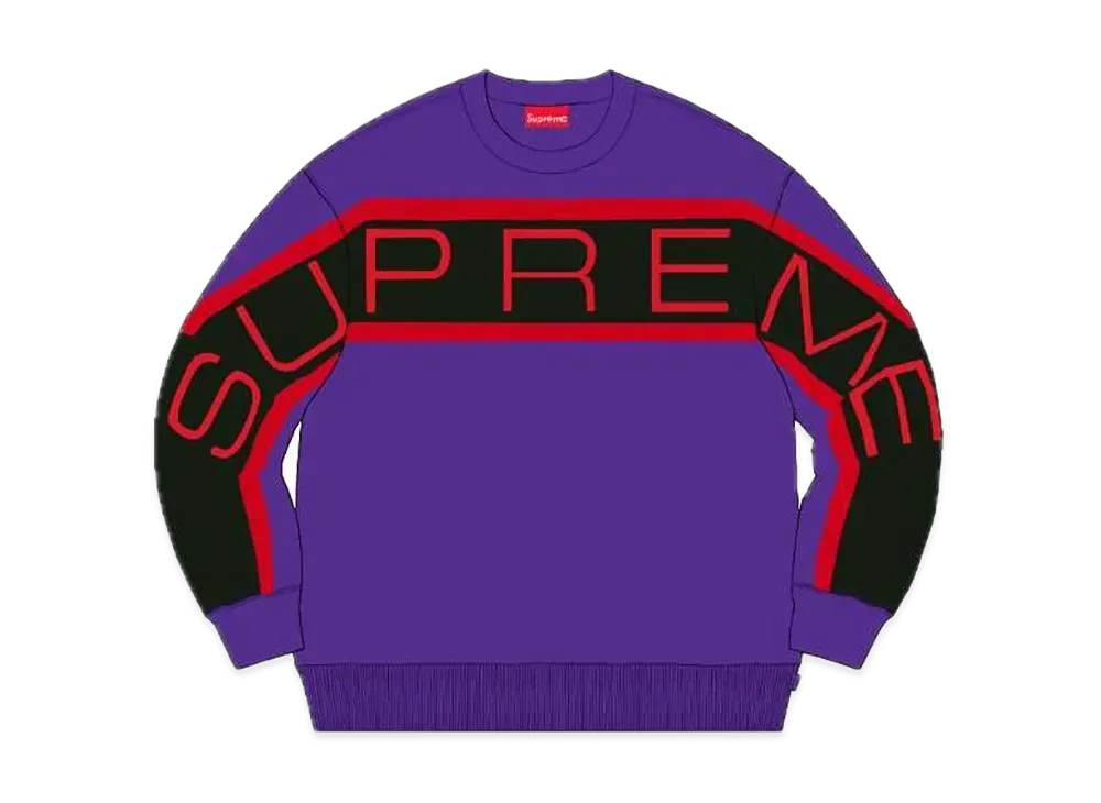 Supreme Paneled Crewneck "Purple"