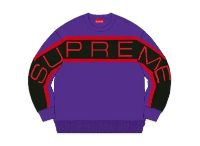 Supreme Paneled Crewneck "Purple"