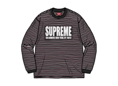 Supreme Thin Stripe L/S Top "Black"