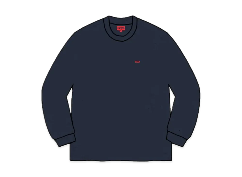 Supreme Small Box L/S Tee "Navy"(21SS)