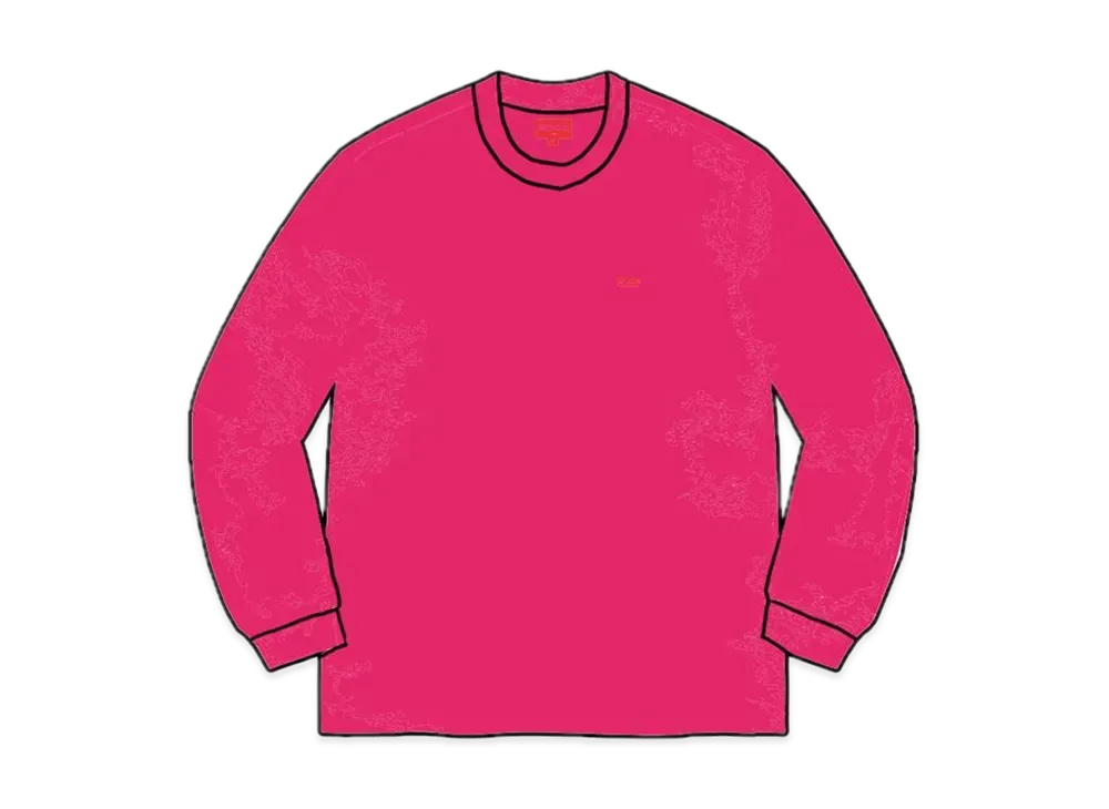 Supreme Small Box L/S Tee "Fuchsia"(21SS)