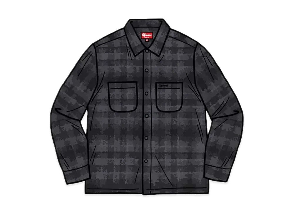 Supreme Plaid Flannel Shirt "Black" (21SS)