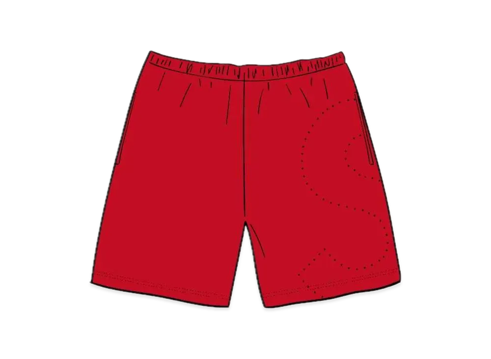 Supreme Laser Cut S Logo Sweatshort "Red"