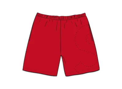 Supreme Laser Cut S Logo Sweatshort "Red"