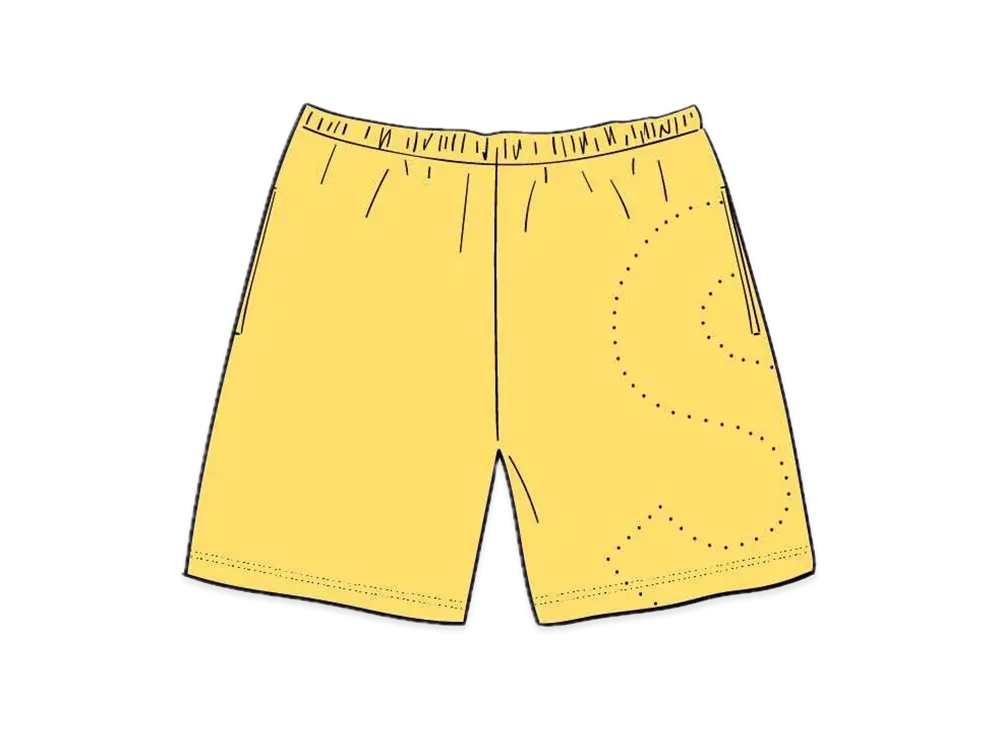 Supreme Laser Cut S Logo Sweatshort "Yellow"