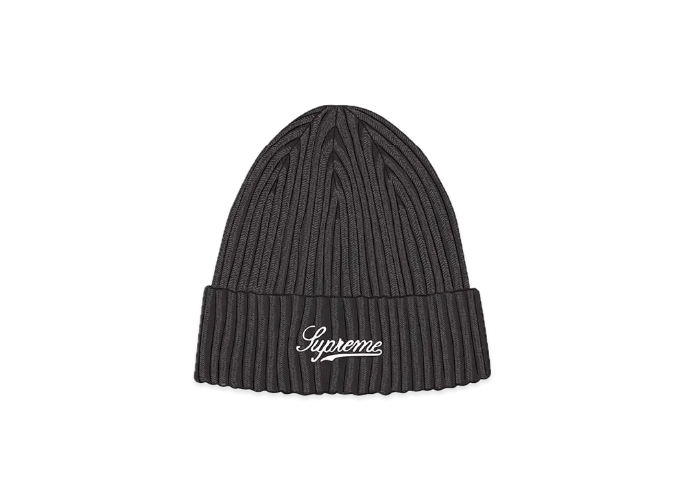 Supreme Bleached Rib Beanie "Black"