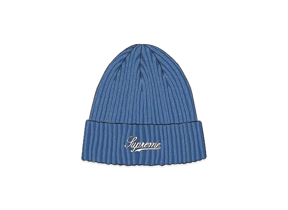 Supreme Bleached Rib Beanie "Navy"