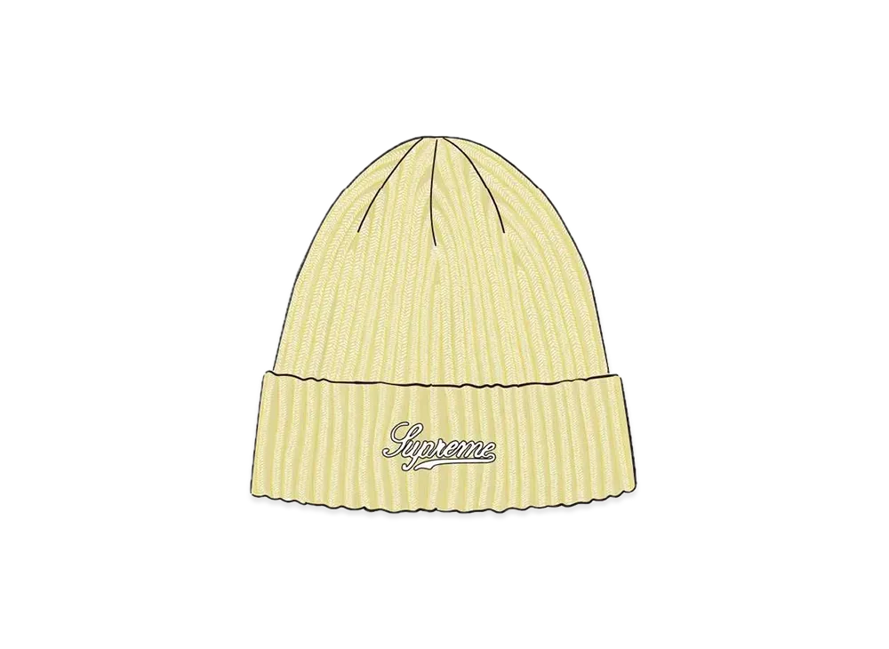 Supreme Bleached Rib Beanie "Yellow"