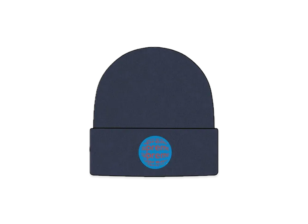 Supreme Lenticular Patch Beanie "Navy"