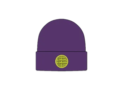 Supreme Lenticular Patch Beanie "Purple"
