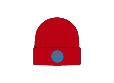 Supreme Lenticular Patch Beanie "Red"