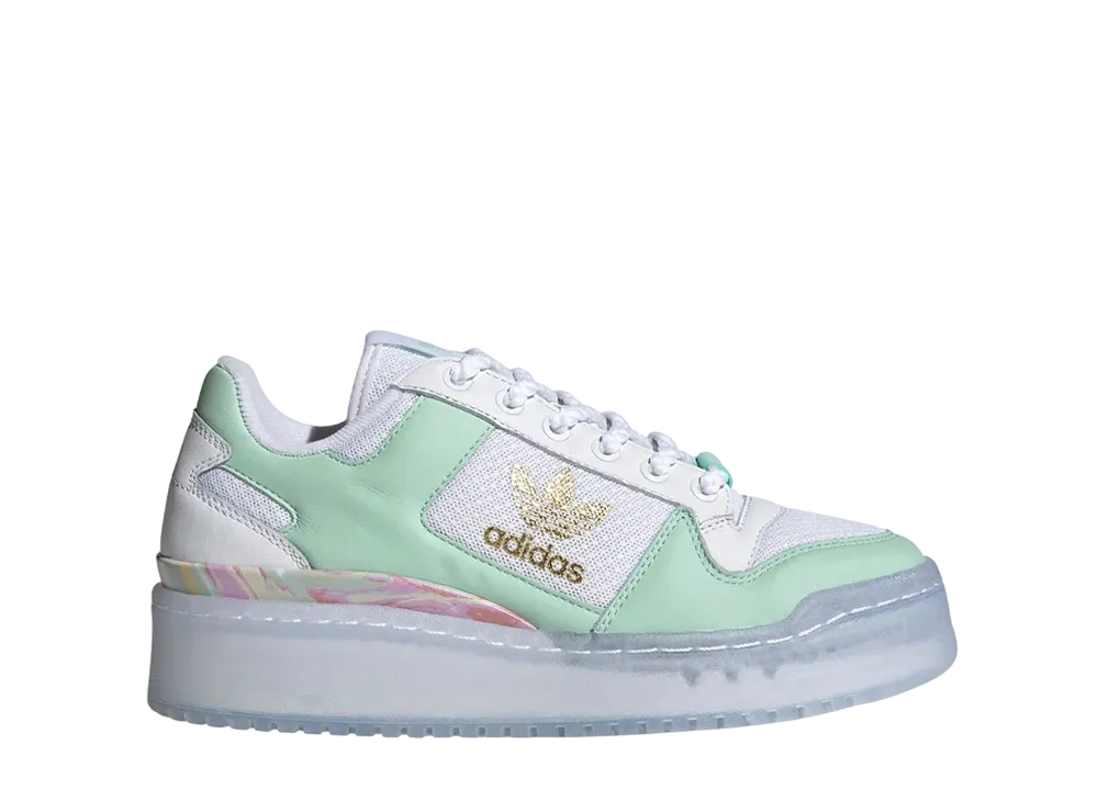 adidas FORUMBOLD Women's "FOOTWEAR WHITE/FROZEN GREEN/MATTE GOLD"