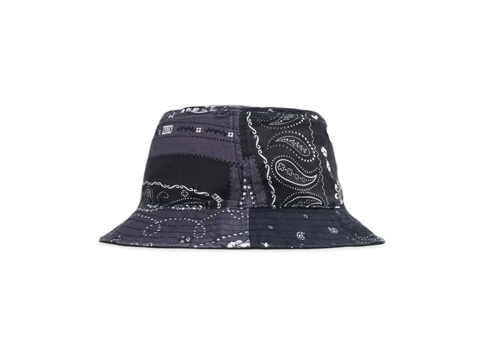 キス デコンストラクション バンダナ バケット ハット "ブラック" 