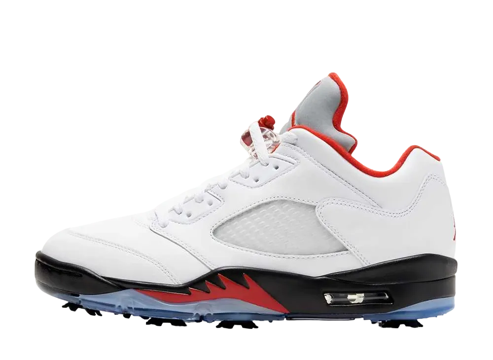Nike Air Jordan 5 Retro Low Golf "Fire Red/Silver Tongue"