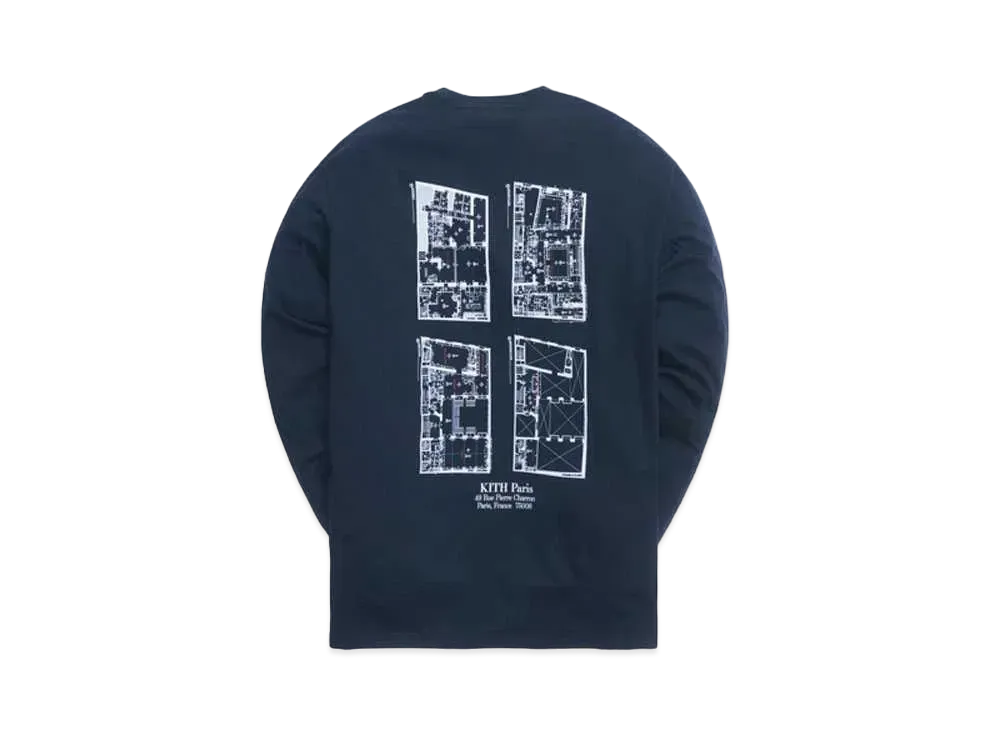 Kith Paris Opening L/S Tee "Navy"