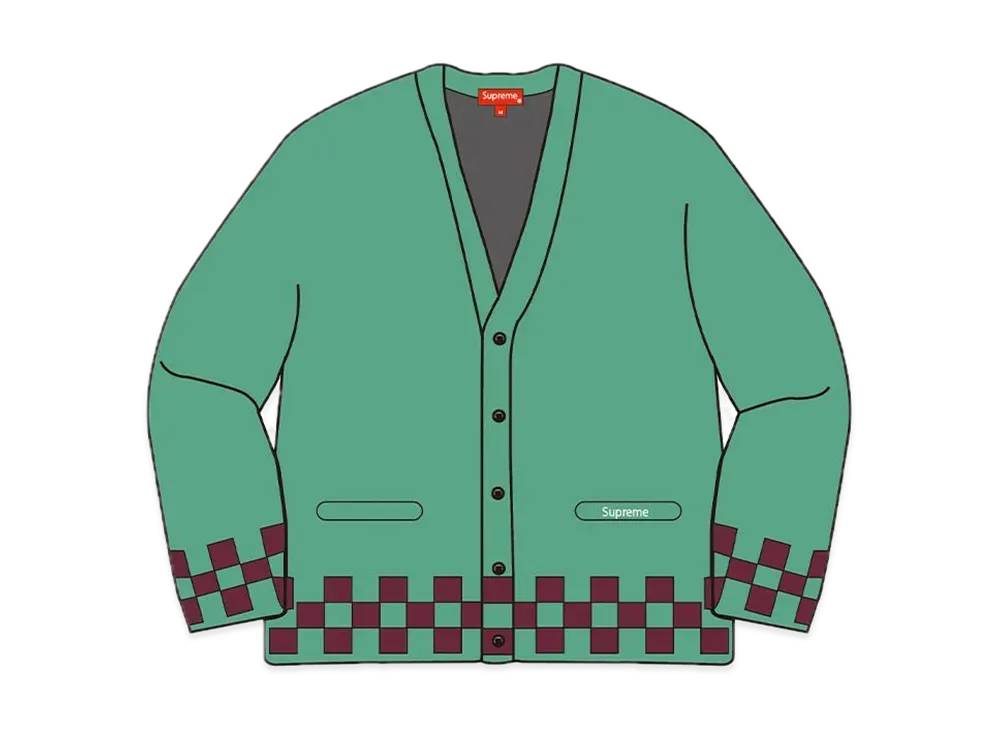 Supreme Brushed Checkerboard Cardigan L Supreme(シュプリーム