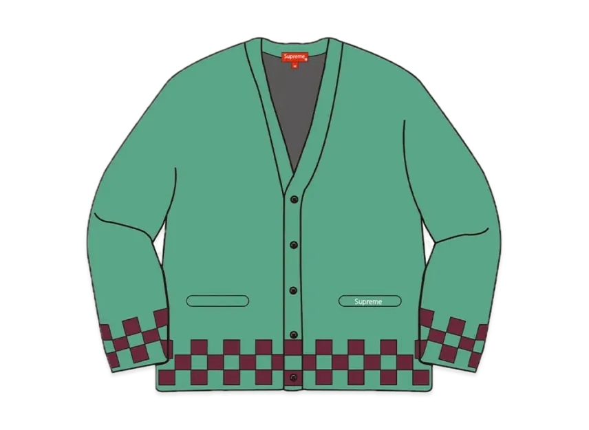 シュプリーム 21SS Brushed Checkerboard Cardigan チェッカー柄 シュプリーム 21SS Brushed Checkerboard Cardigan チェッカー柄