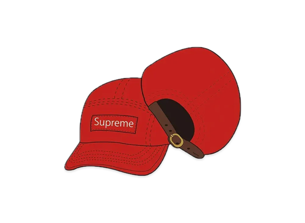 Supreme Fine Wale Corduroy Camp Cap "Red"