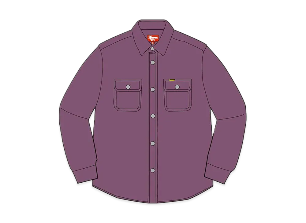 シュプリーム ウォッシュ コーデュロイ シャツ "パープル"