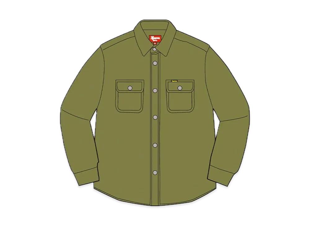 Supreme Washed Corduroy Shirt "Green"