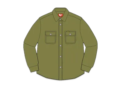 Supreme Washed Corduroy Shirt "Green"