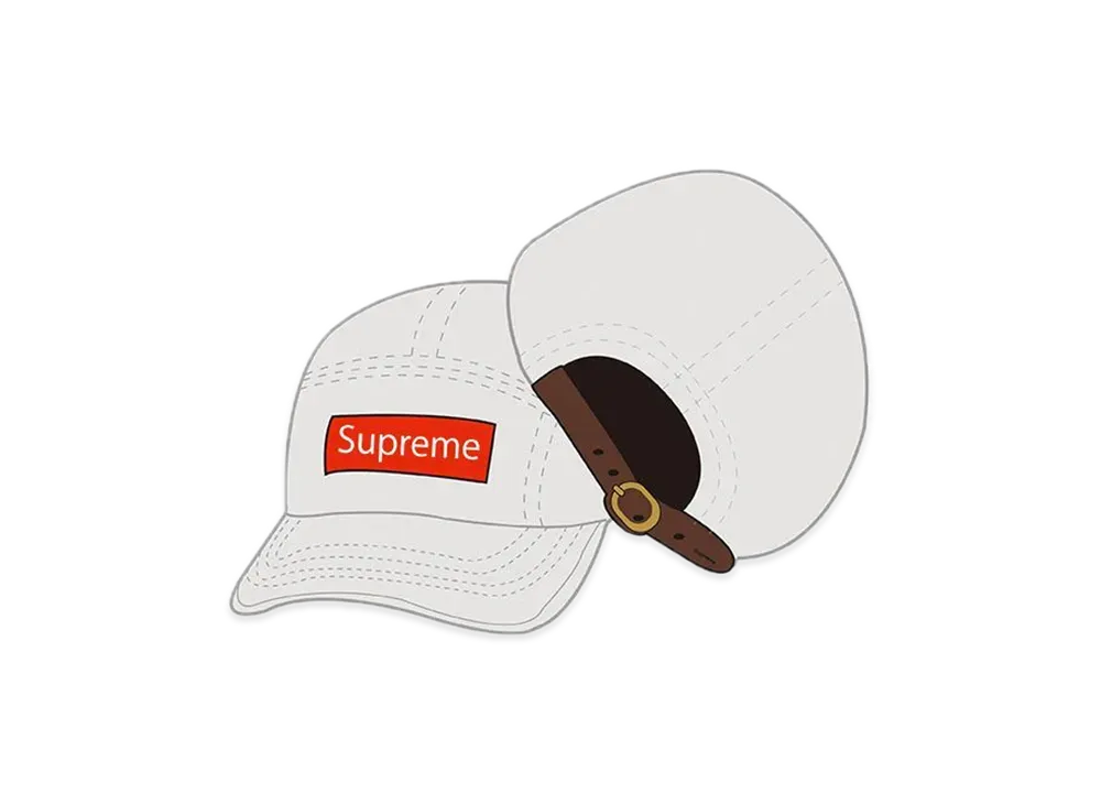 Supreme Fine Wale Corduroy Camp Cap "White"