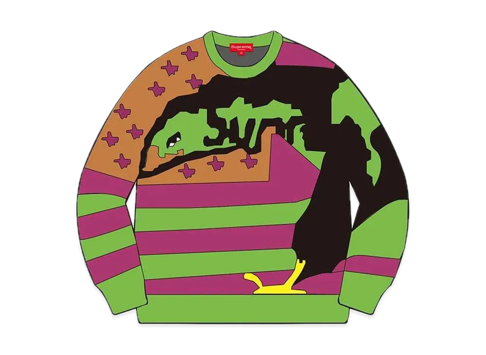 Supreme Digital Flag Sweater "Green"
