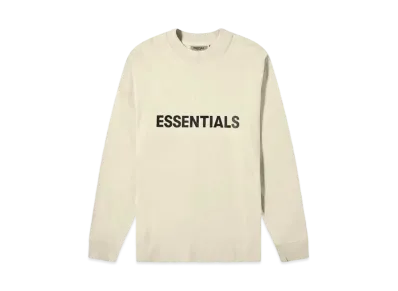 FEAR OF GOD ESSENTIALS HOLIDAY LONG SLEEVE TEE "Butter cream"