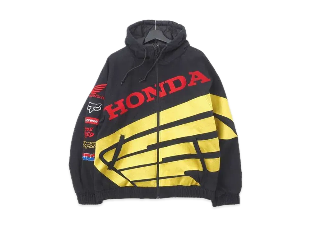 Supreme / Honda / Fox Racing Puffy Zip Up Work Jacket "Black"