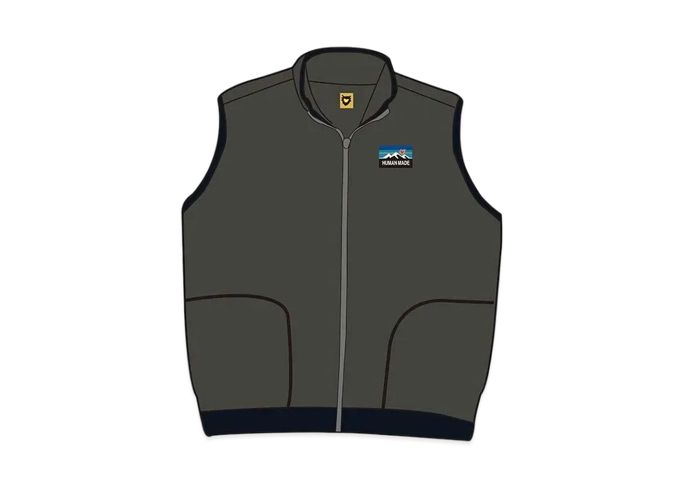 HUMAN MADE vests "Black Grey"