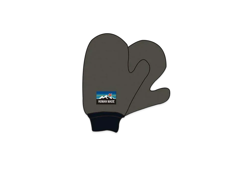 HUMAN MADE mittens "Black Grey"