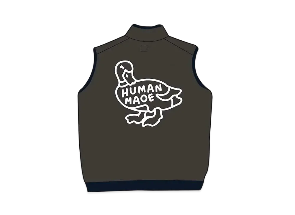 HUMAN MADE FLEECE DUCK VESTS "Black Grey"