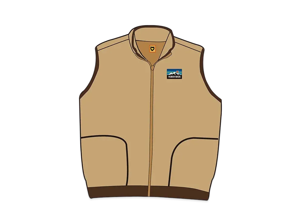 HUMAN MADE FLEECE DUCK VESTS "Tan"