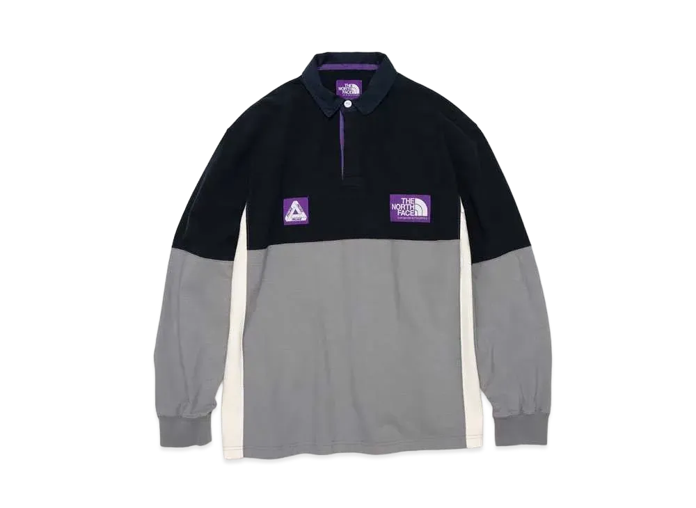 PALACE THE NORTH FACE PURPLE LABEL High Bulky Rugby Shirt "Navy"