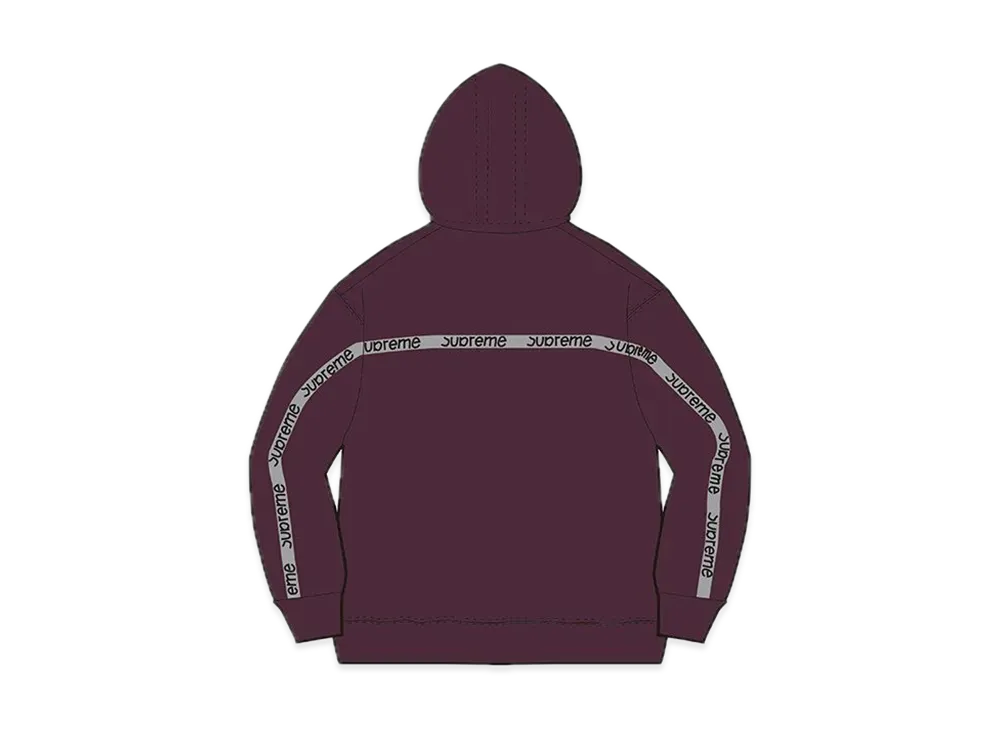 Supreme Reflective Zip Hooded Jacket "Burgundy"