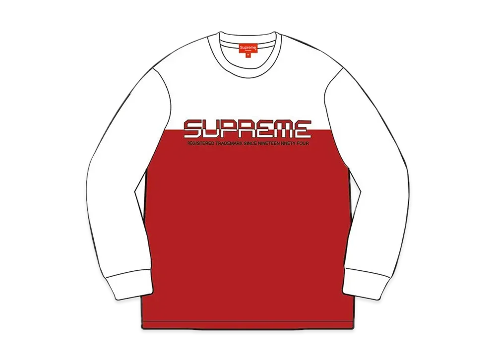 Supreme Split Logo Pullover "White"