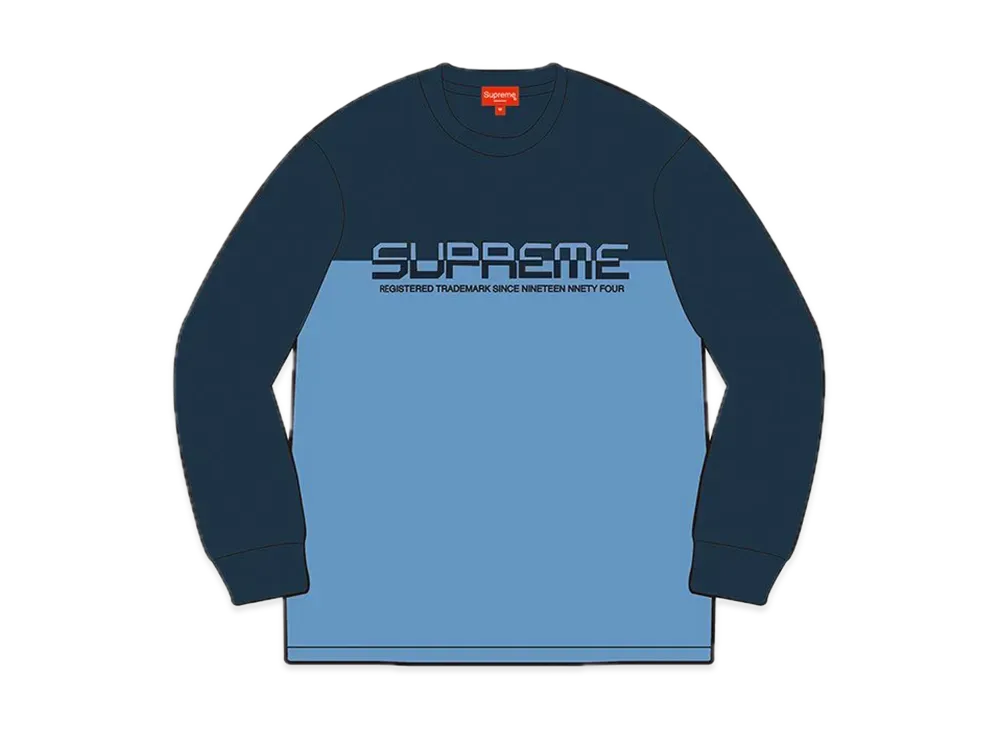 Supreme Split Logo Pullover "Navy"