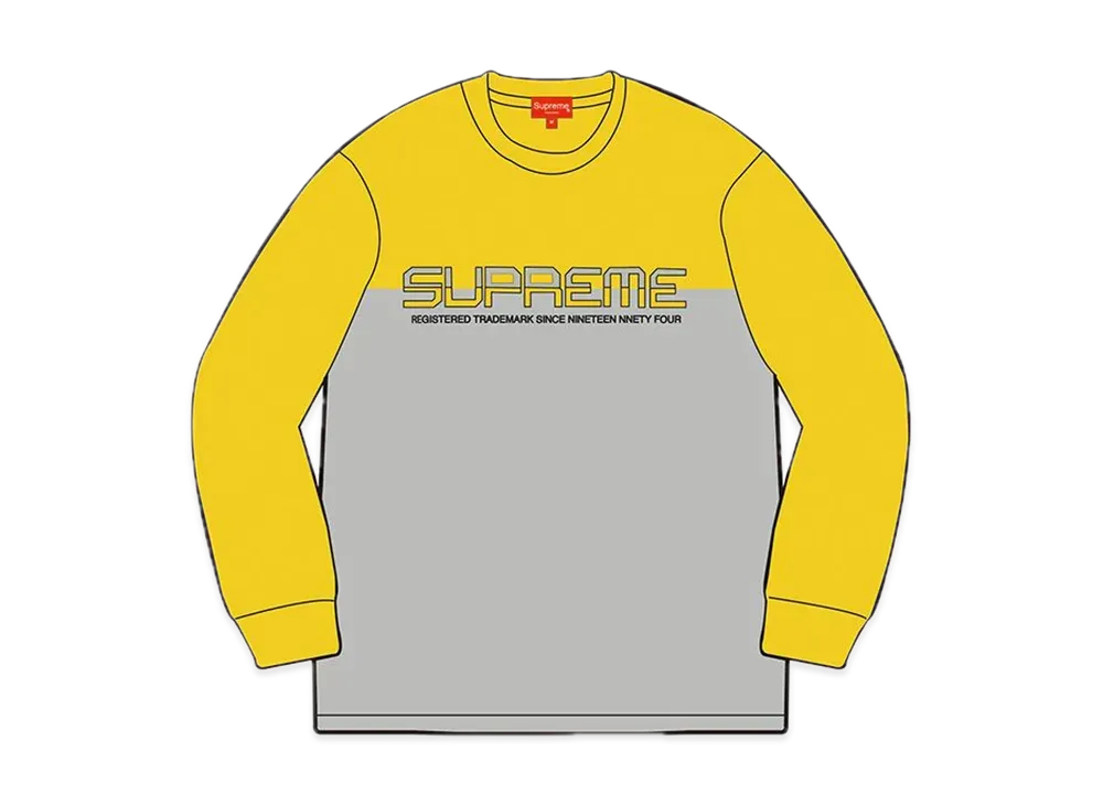 Supreme Split Logo Pullover "Yellow"