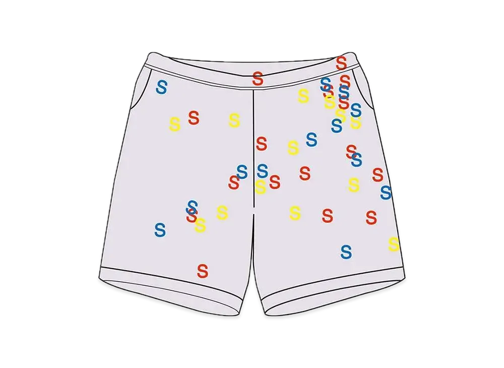 シュプリーム エンブロイダード エス スウェットショート "グレー"