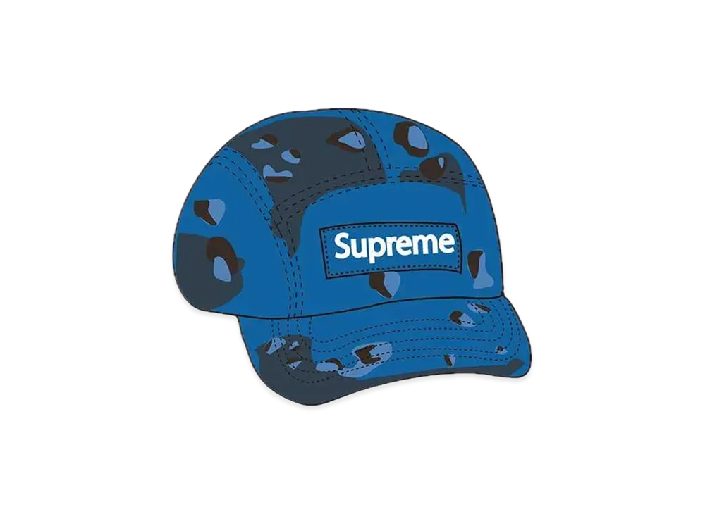 Supreme Overdyed Camo Camp Cap "Blue"
