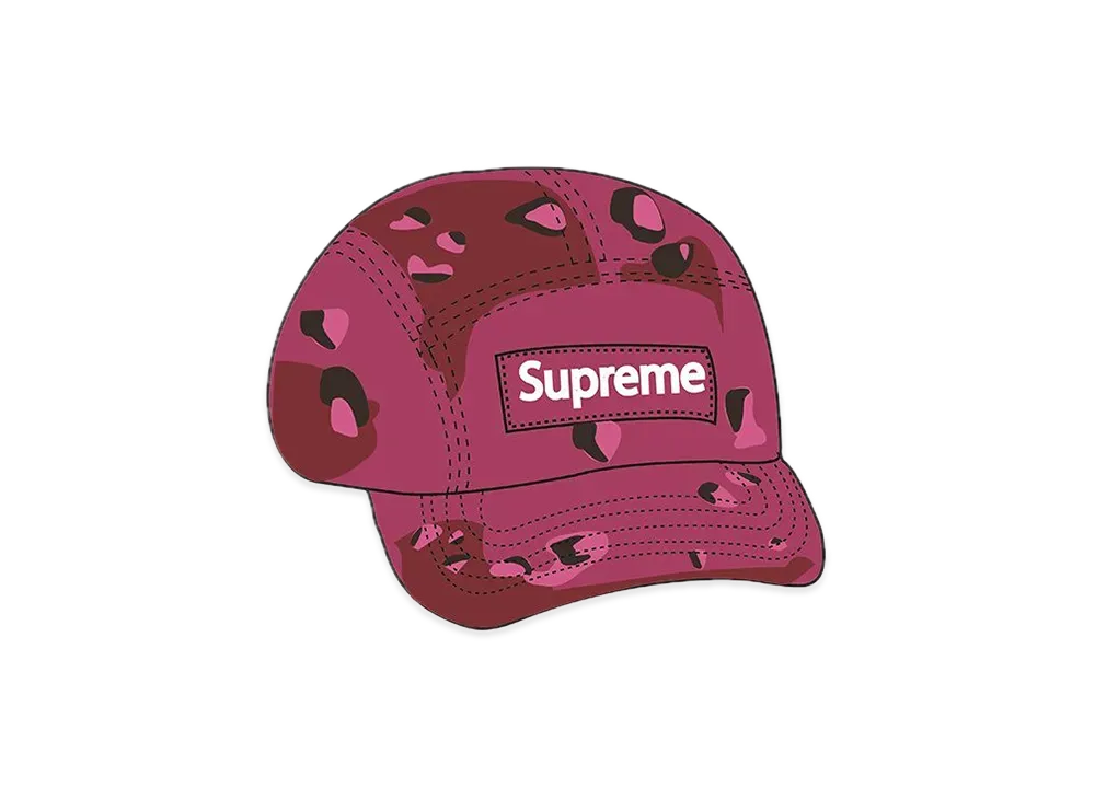 Supreme Overdyed Camo Camp Cap "Pink"