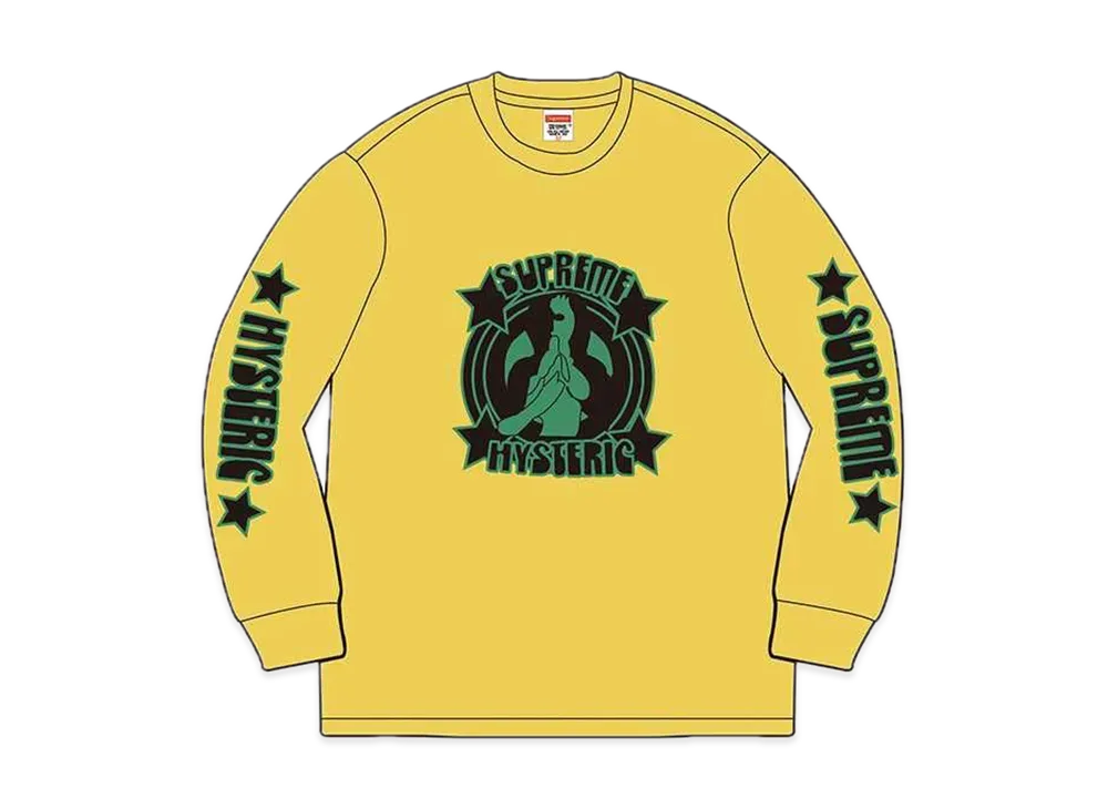 Supreme x HYSTERIC GLAMOUR L/S Tee "Yellow"