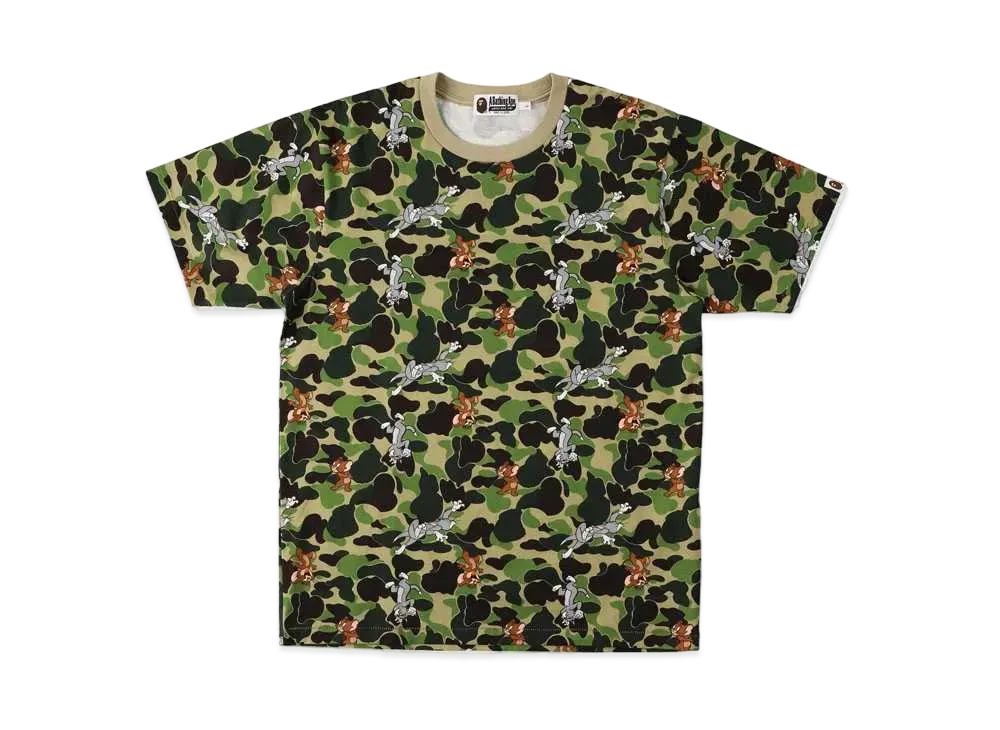 A BATHING APE / TOM AND JERRY CAMO TEE "Camo"