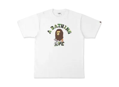 A BATHING APE / TOM AND JERRY COLLEGE TEE "White"