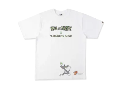 A BATHING APE / TOM AND JERRY TEE "White"